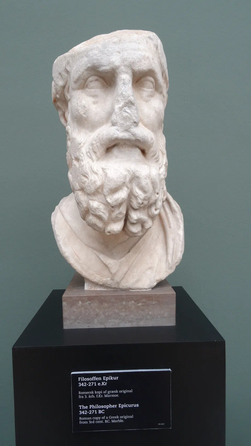 Bust of the Philosopher Epicurus