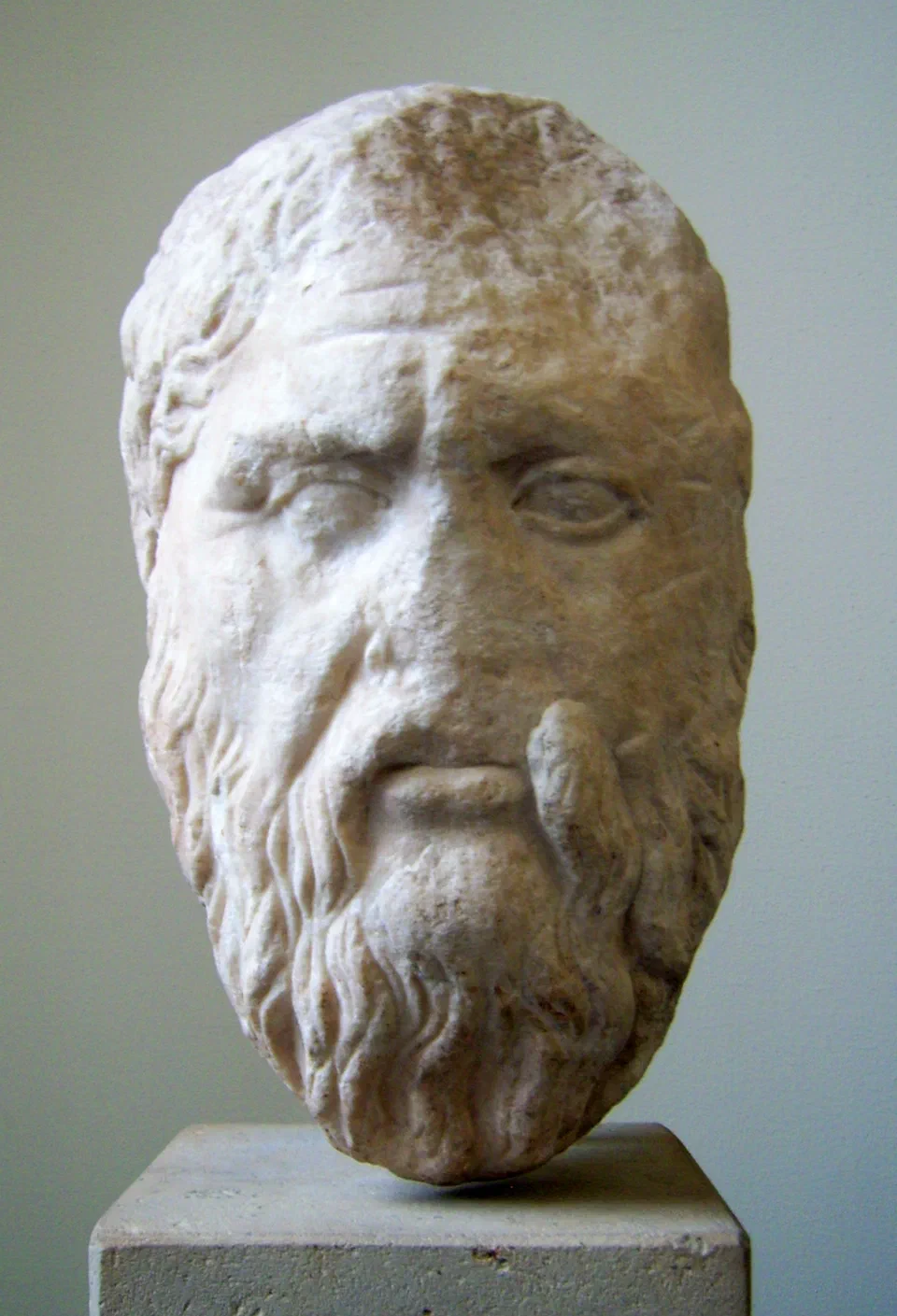 Roman copy of an ancient greek bust of Plato at Antikensammlung Berlin
