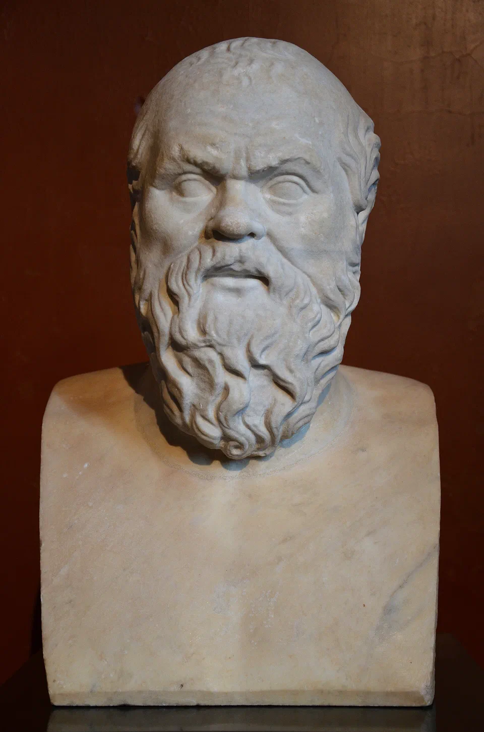 Portrait of the philosopher Socrates (479-399 BC), Roman copy of a Greek original, Neues Museum, Berlin