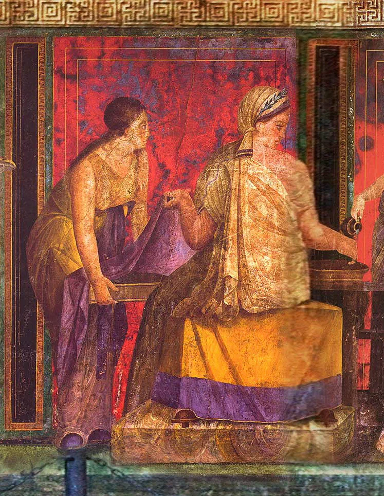 Roman fresco Villa dei Misteri Pompeii 005a