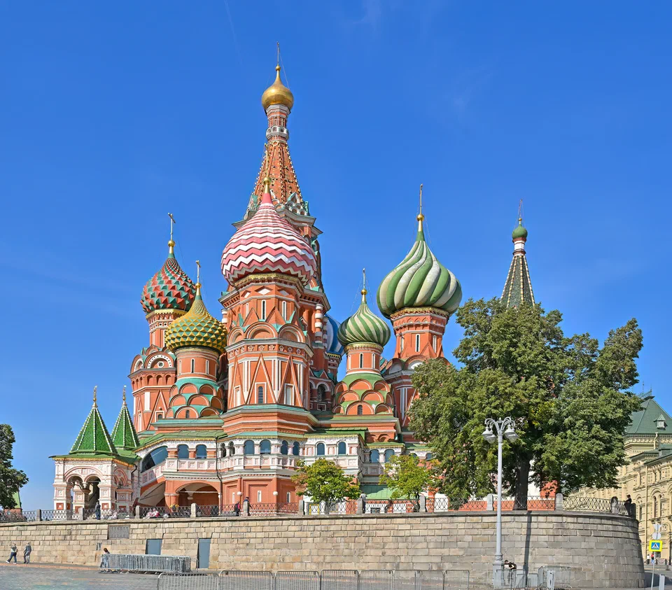 Moscow - 2025 - Daytime view of St. Basil's Cathedral from Vasilyevsky Spusk