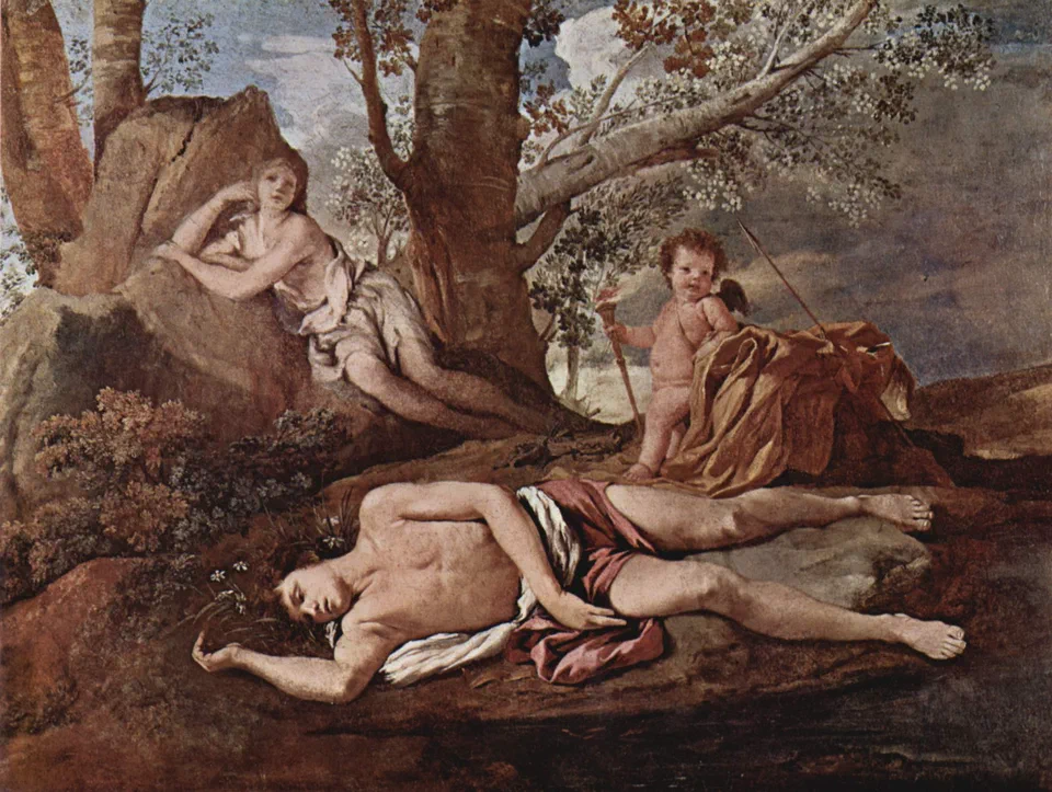 Nicolas Poussin, Eco e Narciso (ca. 1629-1630), Museo del Louvre, Parigi.