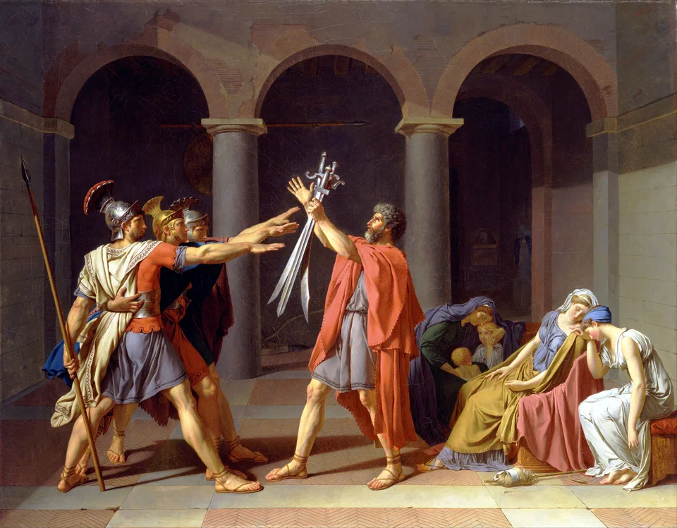 Copy of the Oath of the Horatii - made by Girodet