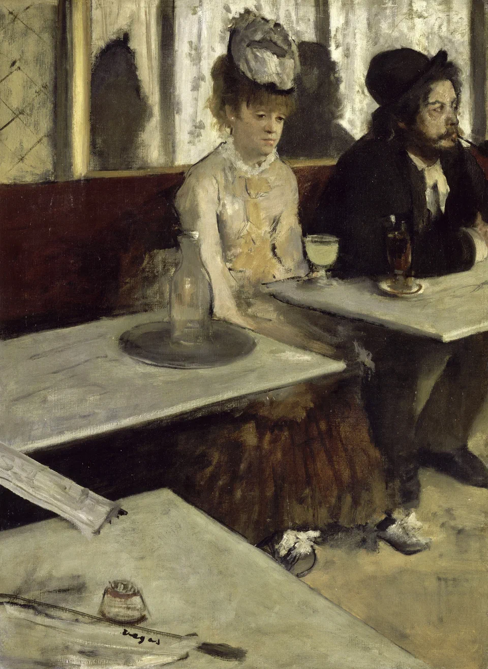 In a café or L’Absinthe .