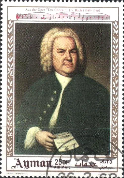 Stamp of Ajman - 1969 - Colnect 508540 - Johann Sebastian Bach 1685-1750