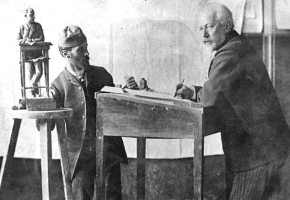 Tchaikovsky posing