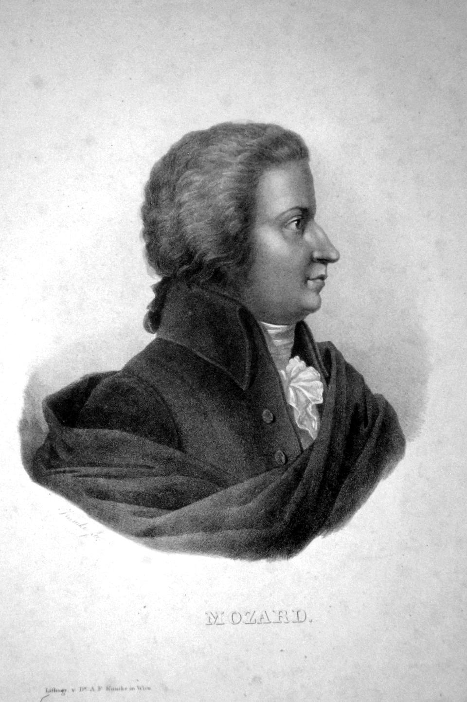 Wolfgang Amadeus Mozart Litho Kunike