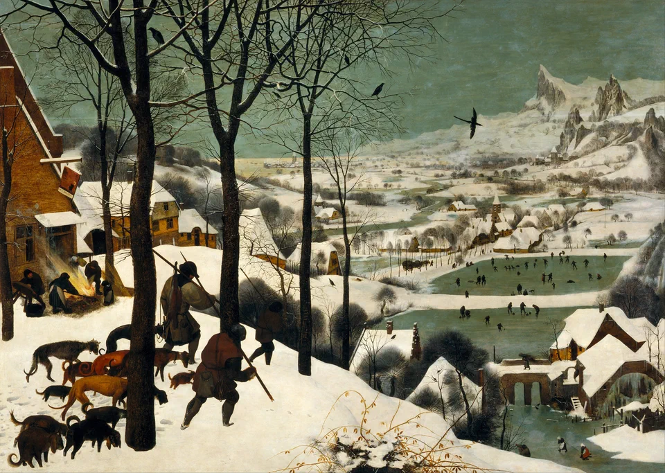 monthly cycle, scene: The Hunters in the Snow (winter)